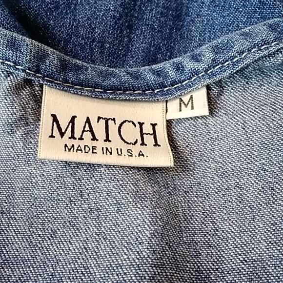 VTG MATCH MADE IN U.S.A WOMEN DENIM DRESS SIZE M - Picture 16 of 16